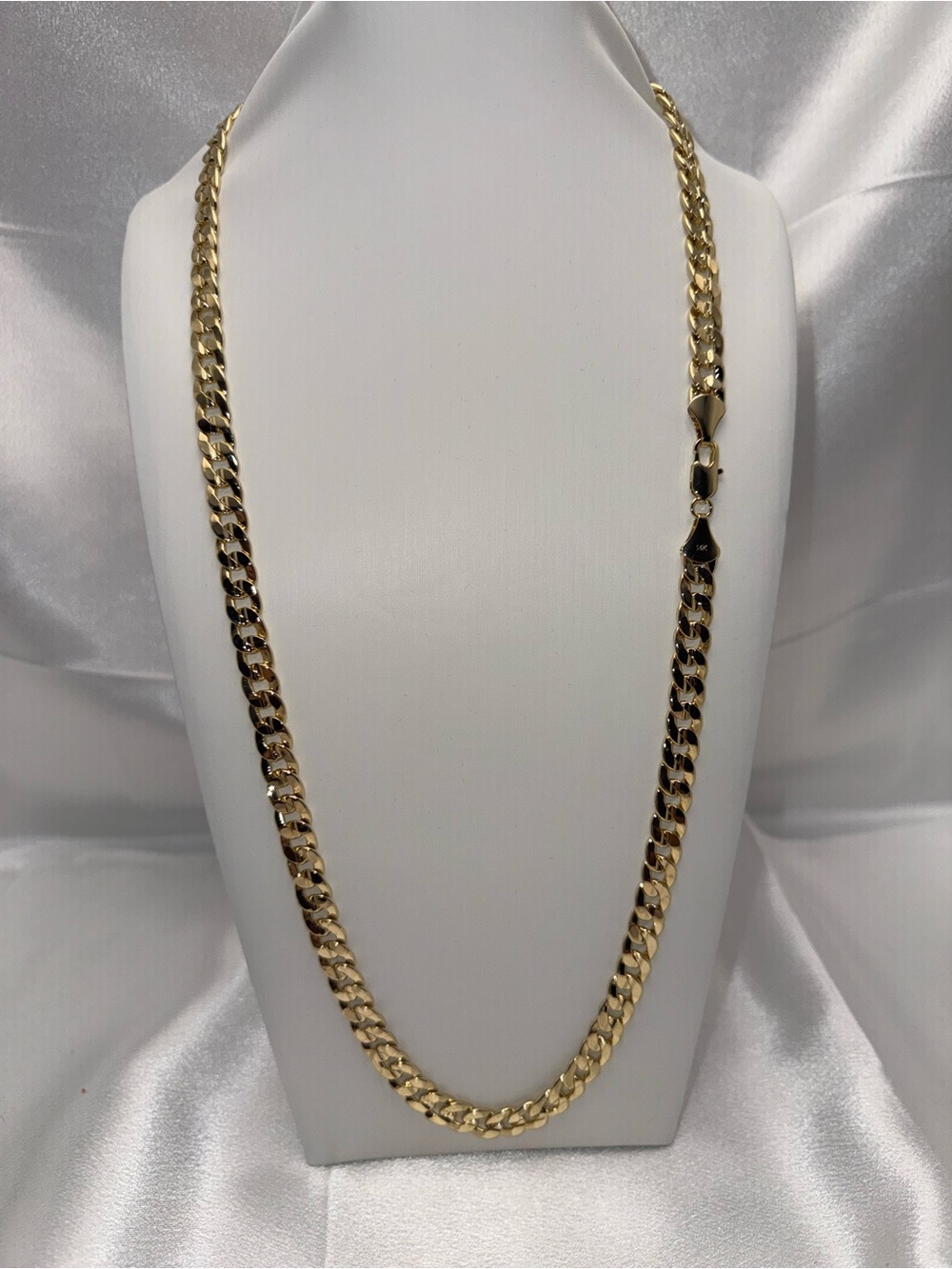 30” 18K Gold Dipped Cuban Link Necklace – 13.4mm – 81.83g 14k stamped